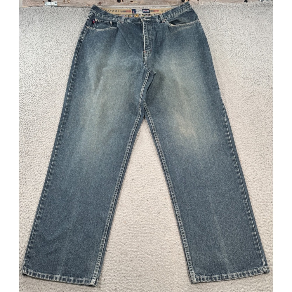 Vintage Coogi Down Under Blue Jeans Men's 33x31 Blue Denim Straight Baggy‎ Faded